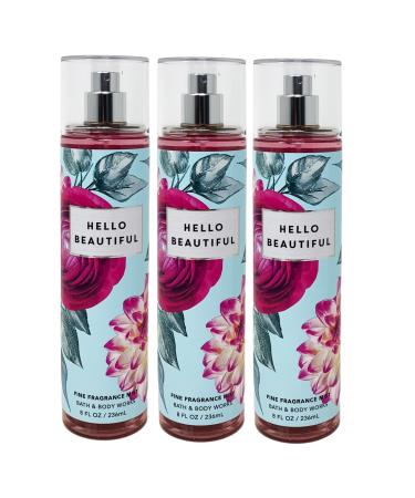 Bath Hello Beautiful Fine Fragrance Mist Trio Gift Set - Includes 3 Fine Fragrance Mists - Full Size