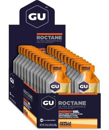 GU Energy Roctane Ultra Endurance Energy Gel - Vegan - Gluten-Free and Dairy-Free On-The-Go Sports Nutrition for Athletes  - Vanilla Orange - 24 Packets - Buy Online on GoSupps.com