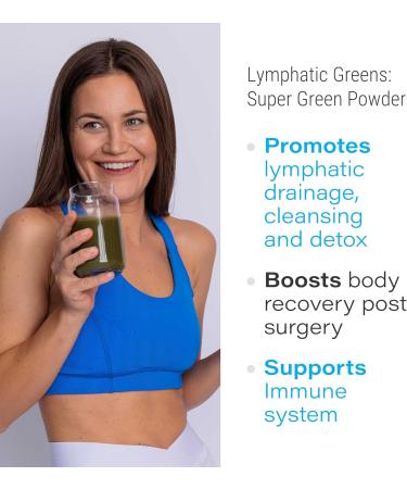 Lymphatic Greens Superfood Powder | Vegan Supplement for Lymphatic Health Post-Surgery Recovery & Detox | 8 OZ - Buy Online on GoSupps.com