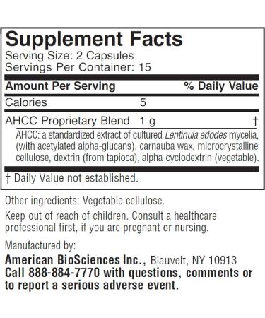 American BioSciences ImmPower AHCC Mushroom Supplement 30 Capsules 500mg - Immune Support (6 Pack) - Buy Online on GoSupps.com