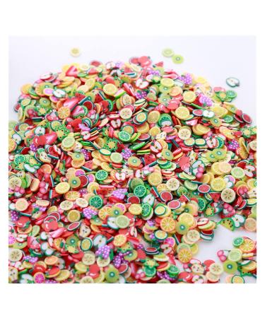 RT 20g Mixed Polymer Hot Soft Clay Sprinkles Colorful Fruits Slices Cute Plastic Klei Mud Particles Slime Filler DIY Nail Art Decor Y420 (Color : Fruits)