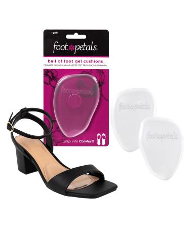 Foot Petals Women's Rounded 1 Pair  Clear Gel  One Size Clear Gel One Size