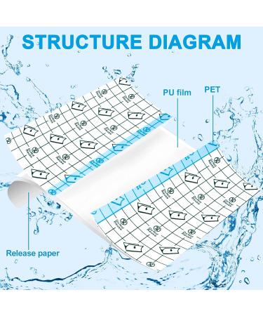 Hion Tattoo Aftercare Waterproof Bandage 4x4 Inch - 50 Pre-Cut Sheets - Buy Online on GoSupps.com