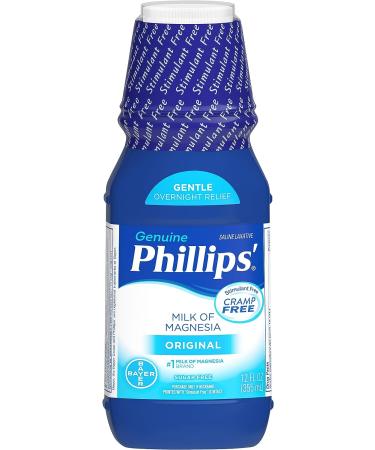 Phillips Milk of Magnesia 12oz: Laxative & Antacid in Original Flavor - Buy Online on GoSupps.com