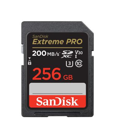 SanDisk 256GB Extreme PRO SDXC UHS-I Memory Card - C10, U3, V30, 4K UHD, SD Card - SDSDXXD-256G-GN4IN 256GB Memory Card Only