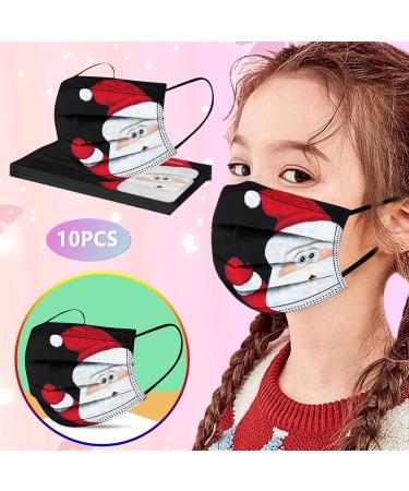 50PC Kids Christmas Disposable Face_Mask with Holiday Winter Theme Cute Colored Design 3ply Breathable for Children Christmas Combo #10 - Buy Online on GoSupps.com