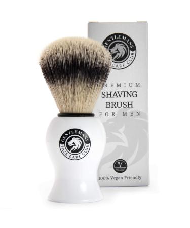 Vegan Friendly Shaving Brush - Gentleman s Face Care Club Badger Friendly Shave Brush for Shaving Cream Foam Or Soap No Bristle Loss Promise