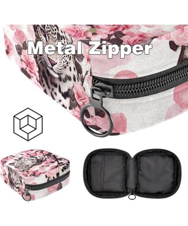 Stylish Period Bag | Leopard & Rose Print Sanitary Napkin Storage | Tampon Holder for Purse - Shop Now! - Buy Online on GoSupps.com