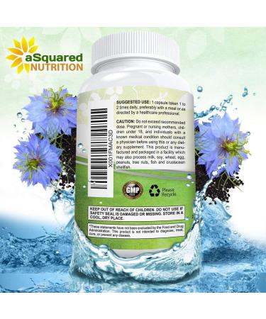 Black Cumin Seed Oil 500mg - 180 Capsules - Cold Pressed Nigella Sativa Supplement for Skin & Hair Health - Virgin & Non-GMO - Buy Online on GoSupps.com