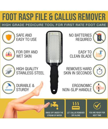 LIUDEX Foot Rasp File and Callus Remover Heel Scraper and Callus Dead Skin Remover for Feet Callus Shaver and Foot Filer for Dead Skin High Grade Pedicure Tool for First Rate Foot Care - Buy Online on GoSupps.com
