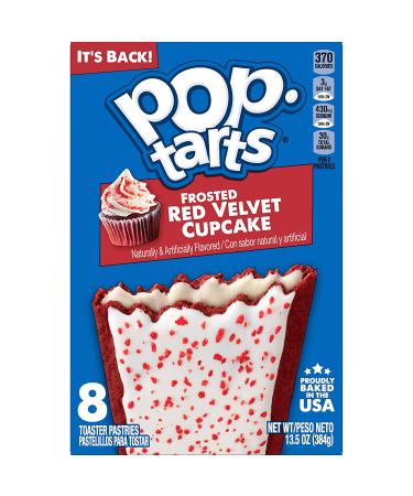 Pop-Tarts Frosted Red Velvet Cupcake - 13.5oz Box (8 Toaster Pastries) | Made in the USA - Buy Online on GoSupps.com