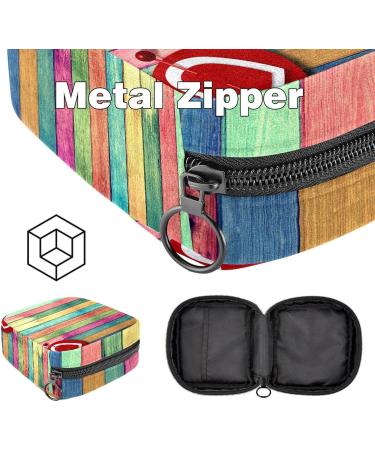 Colorful Wooden Women's Napkin Storage Bag | Portable Period Bag for Teens & Girls | Menstrual Cup & Breastfeeding Bags - Buy Online on GoSupps.com