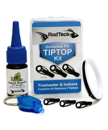 RodTeck Universal Fit Tiptop Kit | Freshwater & Saltwater | Fishing Rod Tip Repair Kit Fresh Water