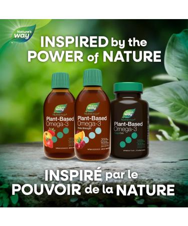 Nature's Way NutraVege Plant-based Omega-3 Extra Strength Vegetarian Liquid Omega-3 Supplement with 1000mg EPA + DHA - Cranberry Orange Flavour Supports Healthy Heart Eyes and Brain Function in Adults 200 mL Cranberry Orange Flavour 200 ml (Pack of 1) - Buy Online on GoSupps.com