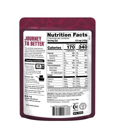 Saffron Road Delhi Potatoes Meal Pouch - Vegan, Gluten Free, Non-GMO, Halal, Kosher - 10 Ounce (Pack of 6) - Buy Online on GoSupps.com