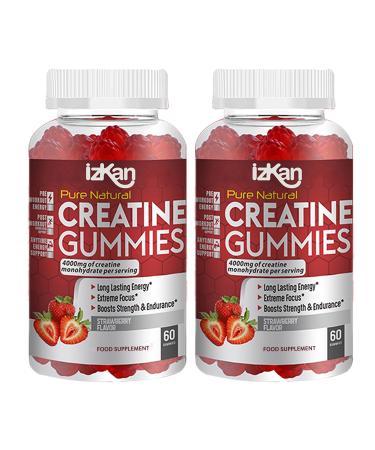 ProCreatine Monohydrate Gummies 4000mg for Men & Women - 60 Chewable Creatine Gummies Strawberry Flavoured Creatine | Pre Workout Gym Supplement| Keto | Vegan | (60 Days Supply) 2