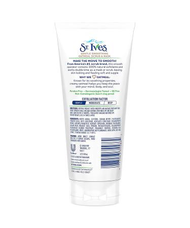 St. Ives Oatmeal Face Scrub & Mask, Gentle Smoothing Formula - 6 oz - Buy Online on GoSupps.com