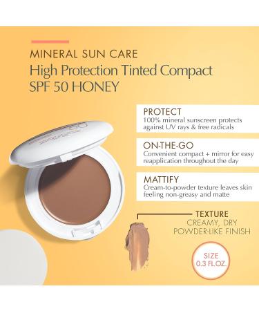 Avene Mineral High Protection Honey Tinted Compact SPF 50 - UVA/UVB Blue Light Defense - Buy Online on GoSupps.com