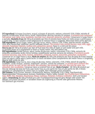 Melon Ice Cream Paste Gluten Free Fruit Ice Cream Product 500g - Buy Online on GoSupps.com