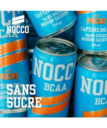 NOCCO NOCCO Peach Flavored Energy Drink 180mg Caffeine 24x330ml Energy Drinks Sugar Free BCAA (Peach) - Buy Online on GoSupps.com