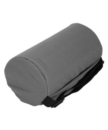 DAUZ Back Roll Lumbar Support Pillow Breathable Compact Waist Support Pillow Adjustable Strap for Beds (Grey)