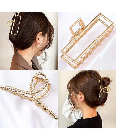 Meiyahi 3 PCS Metal Large Hair Claw Clips for Thick Heavy Hair - Strong Hold Non-Slip Barrette Jaw Clamp - Fashion Hair Styling Accessories for Women and Girls - Buy Online on GoSupps.com