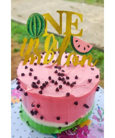 Set of 25 JeVenis Glitter Watermelon Cupcake Topper Watermelon One Cupcake Topper Baby Girl First Birthday Cupcake Topper - Buy Online on GoSupps.com