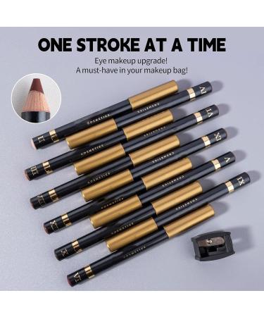 12-Color Eyeliner Pencil Eye Makeup Pencil | Smudge-Proof Eyeliner Makeup Set | 12 Assorted Color Eyebrow Pencil with Sharpener for Adults - Buy Online on GoSupps.com
