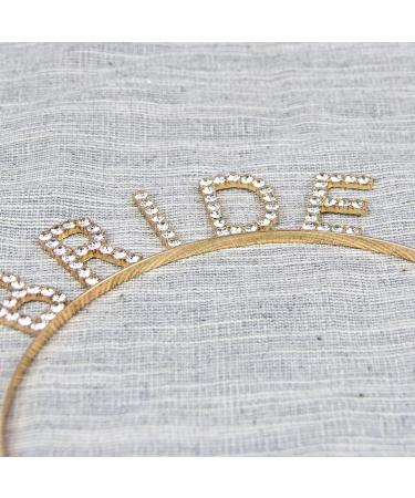 AUEAR Rhinestone Bride Headband - Elegant Golden Bride Crown for Bachelorette Party - 1 Count - Buy Online on GoSupps.com
