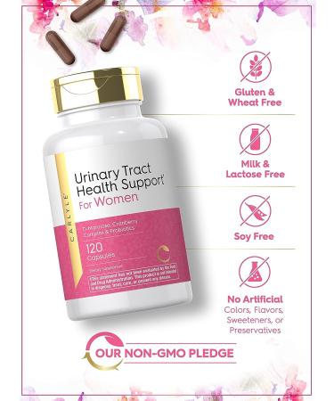 Carlyle Urinary Tract Health for Women - 120 Capsules with D-Mannose, Cranberry, Probiotics - Relief, Non-GMO, Gluten-Free - Buy Online on GoSupps.com
