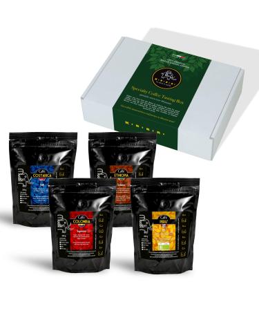 KIRIBIRI Single Origin Specialty Coffee 100% Arabica Beans - Pack of 4 x 250g, Artisan Roasted - Origins: Colombia, Costa Rica, Organic Peru, Ethiopia