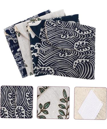 4pc Makeup Linen & Aunt's Towel Storage Bag Set | Mini Travel Toiletry & Coin Purse Containers - Buy Online on GoSupps.com