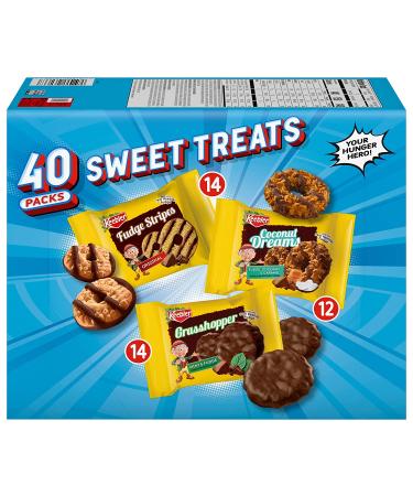 OTG Keebler Cookies Variety Pack | Fudge Stripes, Grasshopper, Coconut Dreams | Individually Wrapped | Sweet & Crunchy Snacks | 40 Pack, 2 Cookies Each - Buy Online on GoSupps.com