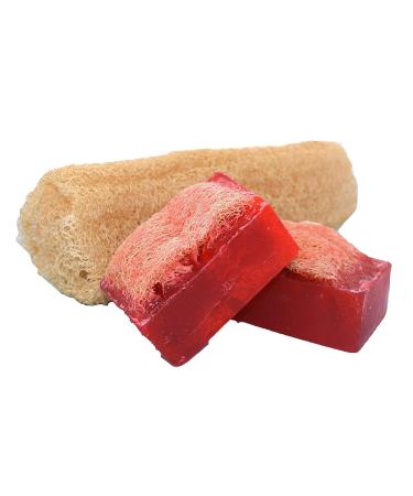 Handmade Luffa Soap Bar (4.5oz) - Exfoliating Verbena & Berries Glycerin Soap | Falls River Soap - International Shipping Available - Buy Online on GoSupps.com