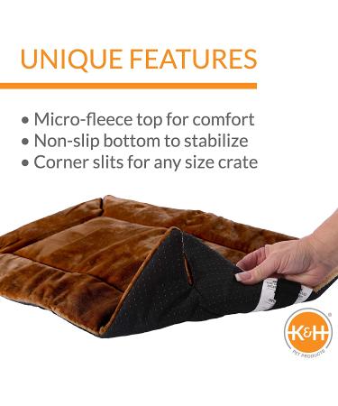 K&H PET PRODUCTS Self-Warming Crate Pad Mocha Retail Package Mocha XS (14 x 22 in) - Buy Online on GoSupps.com