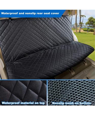 VIEWPETS Bench Car Seat Cover Protector - Waterproof Heavy-Duty Nonslip Pet Seat Cover for Dogs - Universal Size for Cars, Trucks & SUVs - Black - Buy Online on GoSupps.com
