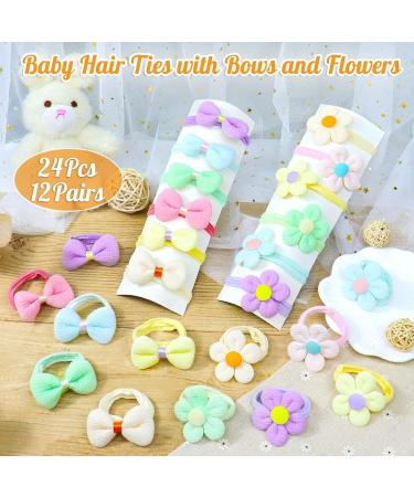 Buy KinRetixia 24-Piece Colorful Sunflower Baby Hair Gum | Soft Seamless Ponytail Holders for Toddlers Babies & Girls - International Shipping Available - Buy Online on GoSupps.com