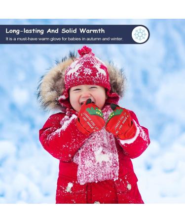 SATINIOR Toddler Waterproof Fleece Ski Gloves for Ages 2-5 | Red & Navy Blue | Breathable Long Cuff Kids Mittens for Winter Snow Activities - Buy Online on GoSupps.com