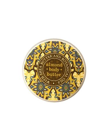 Greenwich Bay Trading Company Botanic Body Butter with Shea Butter and Cocoa Butter Almond Scent 8oz Tub