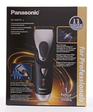 Panasonic ER-DGP72 Professional Hair Clipper - Black/Silver Ergonomic Design Perfect for Hairdressers - 1 Piece - Buy Online on GoSupps.com