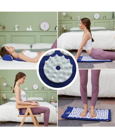 Acupressure Mat & Pillow Set for Pain Relief - Massage Relaxation & Meditation - Blue Acupressmatte - Buy Online on GoSupps.com