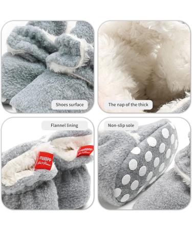 EDOTON Unisex Newborn Winter Boots | Warm Non-Slip Sole Bootie Socks 0-6 Months Gray - Buy Online on GoSupps.com
