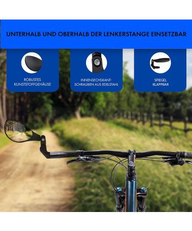 Xirrix Universal Bike Mirror - Premium Handlebar Return Mirror for Bicycles & E-Bikes - Left Side Handlebar End Mirror - Buy Online on GoSupps.com