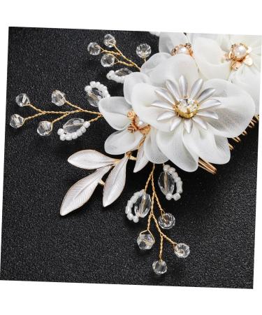 MAGICLULU Hair Side Combs Bridal Headpiece Metal Hair Barrettes Wedding Headwear Pearl Hair Comb Hair Combs Barrette Hair Accessories Tiara Wedding Hair Comb Gauze Dress Bride - Buy Online on GoSupps.com