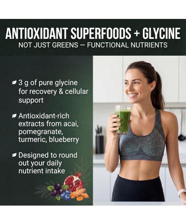 PEScience Greens Powder Superfood with Natural Chlorophyll Reishi & Turkey Tail Mushroom Powders Freeze-Dried Kale Spinach Broccoli Sprouts Berry Flavor 30 Servings - Buy Online on GoSupps.com