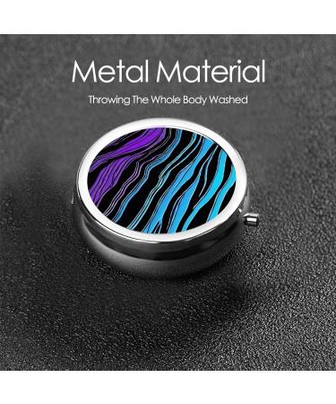 Buy Purple Blue Green Camouflage Zebra Stripes Mini Pill Box 3 Compartment Organizer for Travel & Home Use - Buy Online on GoSupps.com