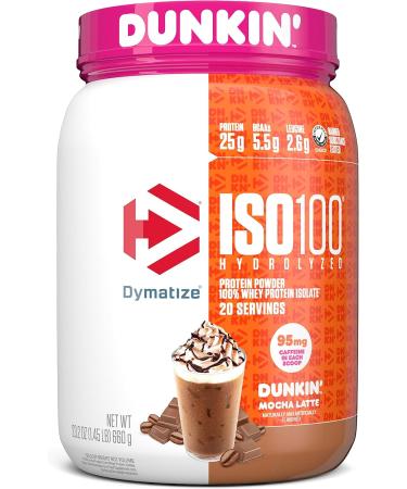 Dymatize ISO100 Hydrolyzed Protein Powder & ISO100 Hydrolyzed Protein Powder in Dunkin' Mocha Latte Flavor - Buy Online on GoSupps.com