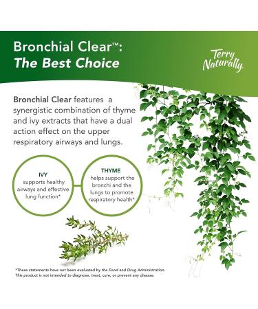 Terry Naturally Bronchial Clear Tablets - Pack of 2 - Lung & Upper Respiratory Support - Non-Drowsy - Non-Jittery - Non-GMO - Gluten Free - 180 Servings - Buy Online on GoSupps.com