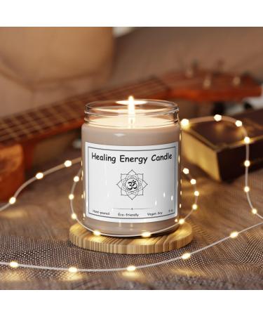 Generic OM Meditation Candles Negative Energy Cleansing Candle with Powerful OM Symbol Handmade Soy Aromatherapy Candle for Soothing Soy Wax Candles Scented Soy Candle Home Decor Candle Cream