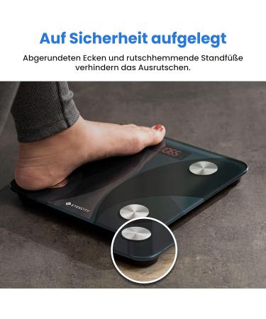 Etekcity Ultra-Slim Smart Body Fat Scale - 12 Body Metrics iOS & Android Compatible 180 kg/400 lb Capacity - Accurate BMI Muscle Mass & More - Buy Online on GoSupps.com